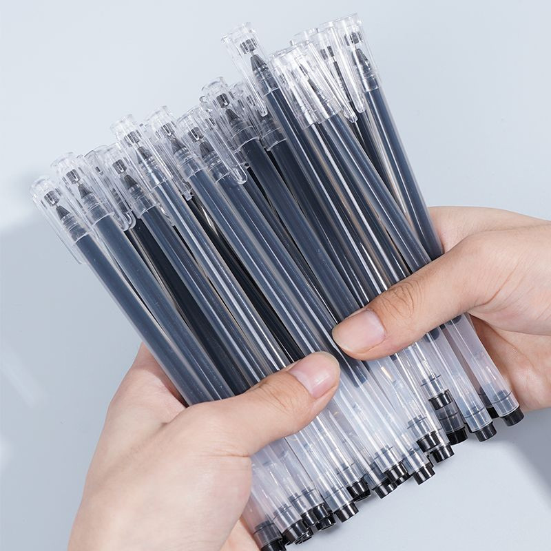 

10/20/30/50pcs Gel Pen Pulpen Gel Kapasitas tinggi Warna Hitam/Biru 0.5mm - Murah dan Aesthetic untuk Alat Tulis Sekolah