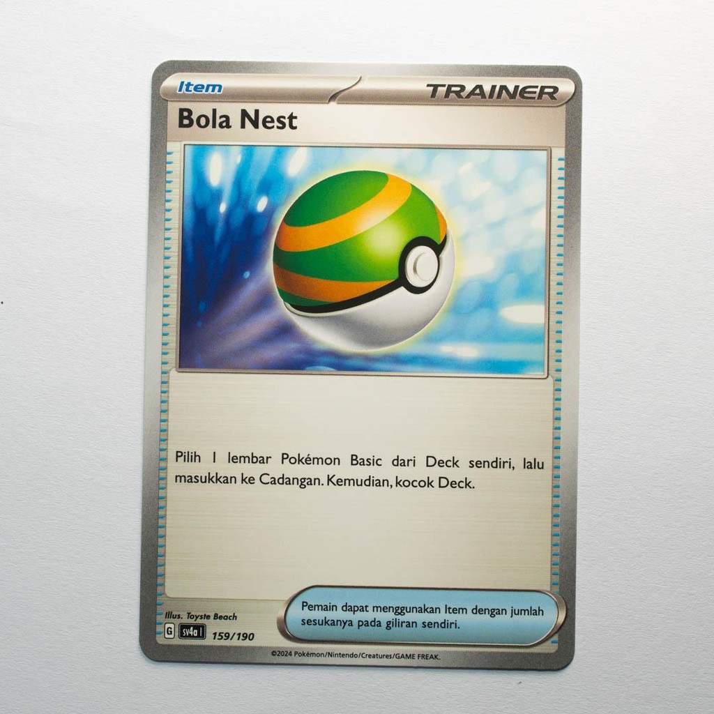 Bola Nest 159/190 SV4a Harta Berkilau EX Kartu Pokemon TCG Original Indonesia