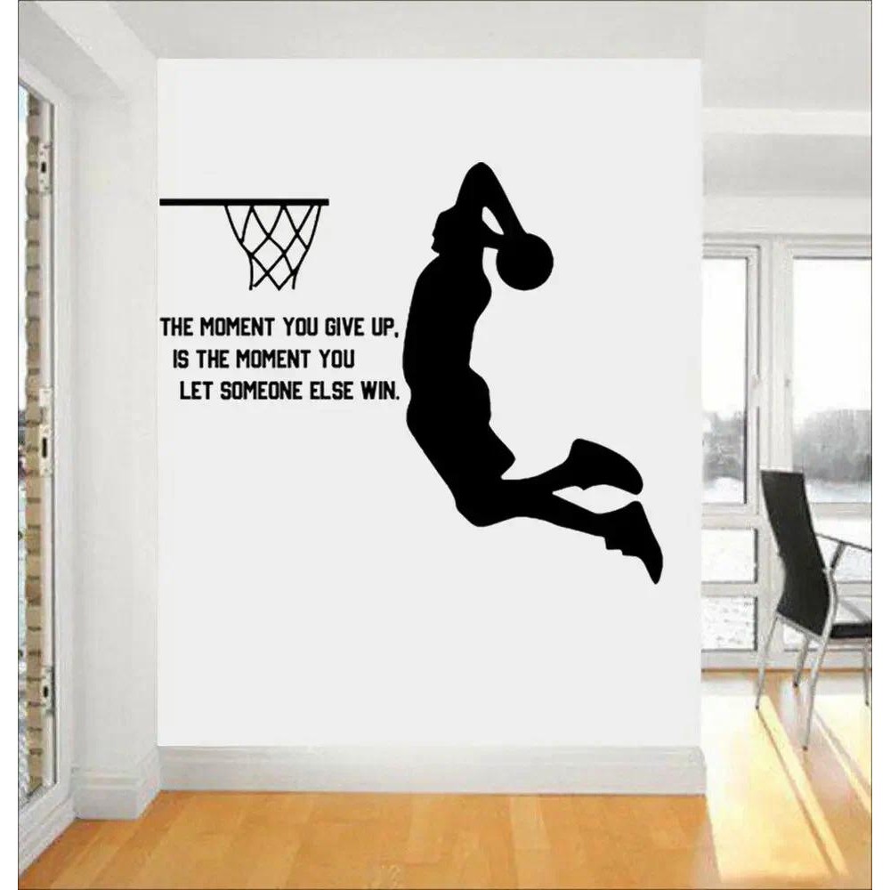 

Basketball Wall Stickers Motivational Phrase Decals Arouse The Interest of Basketball Enthusiasts Home Living Room Decoration L4