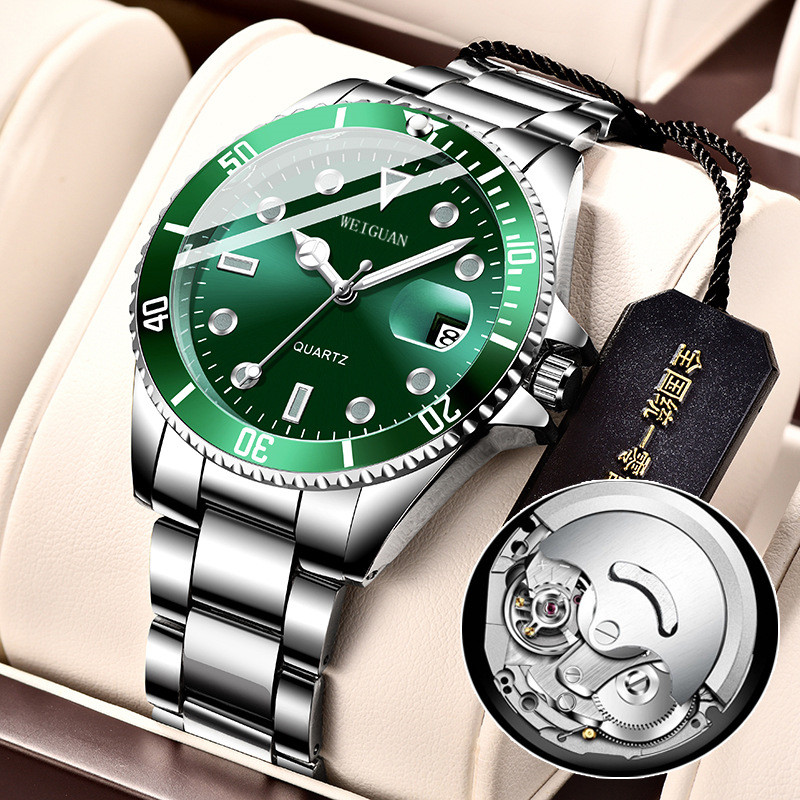 

Jam Tangan Mekanik Otomatis Submariner Hijau untuk Pria dengan Kalender dan Jarum Bercahaya Populer di dan Kuaishou