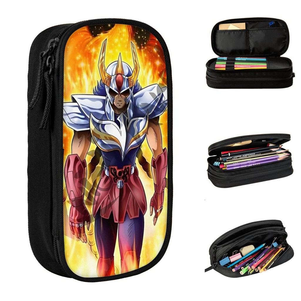 

Knights Of The Zodiac Ikki Pencil Cases Fun The Fiery Phoenix Warrior Pen Bag Student Big Capacity Students Cosmetic Pencilcases