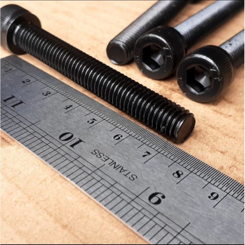 BAUT L M10X70 BAJA / BAUT L BAJA M10 x 70 / BAUT L BAJA M10X70 BAUT L 10X70 7CM FULL DRAT KUNCI L8