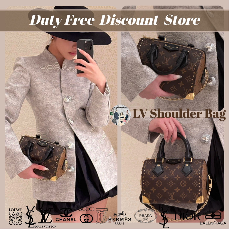 Tas LV Louis Vuitton SPEEDY TRUNK 20 Tas Tangan Tas Tote Tas Rantai Tas Bahu Garansi Dua Tahun Asli
