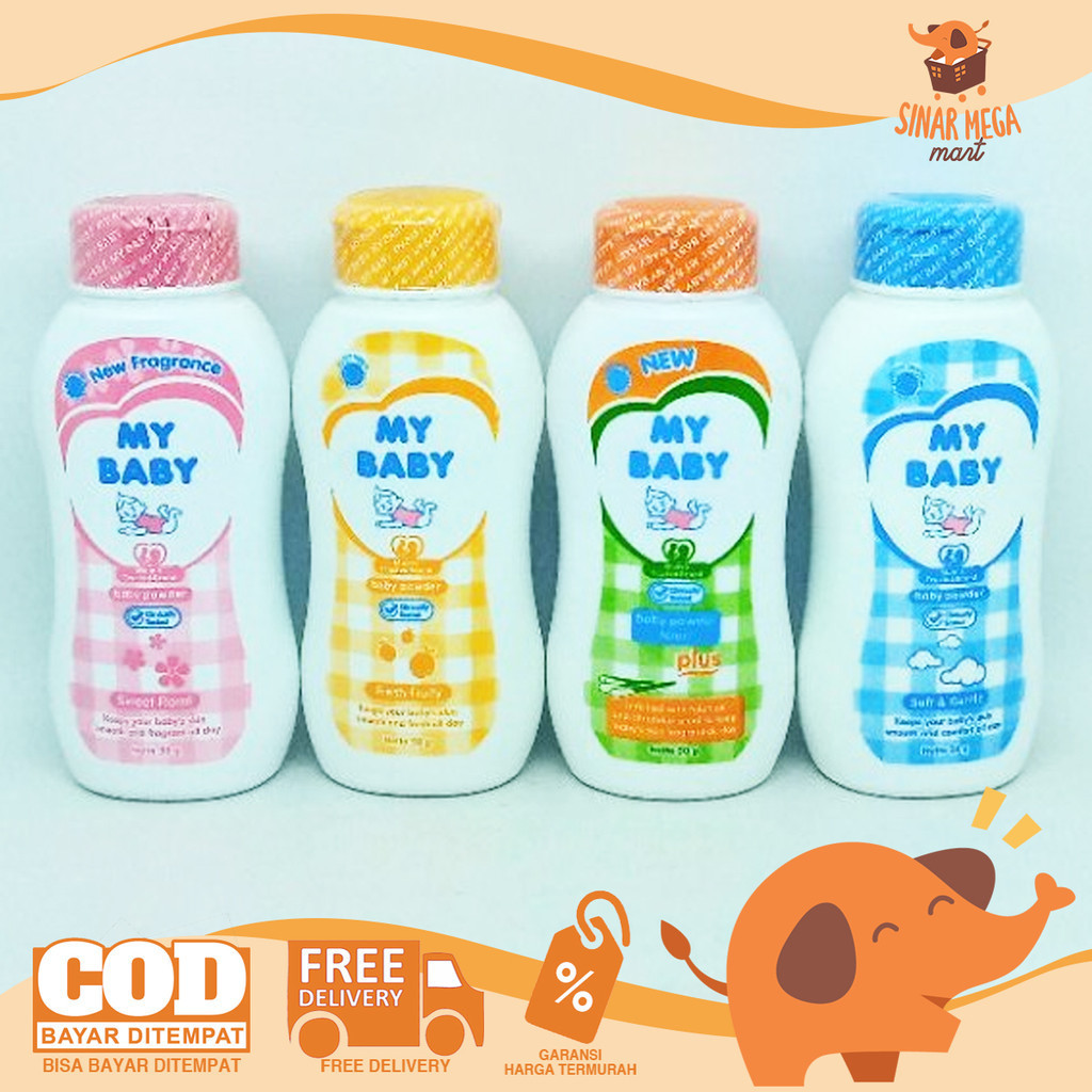 My Baby Powder 50g - Bedak Tabur Bayi Anti Iritasi Kemasan Kecil