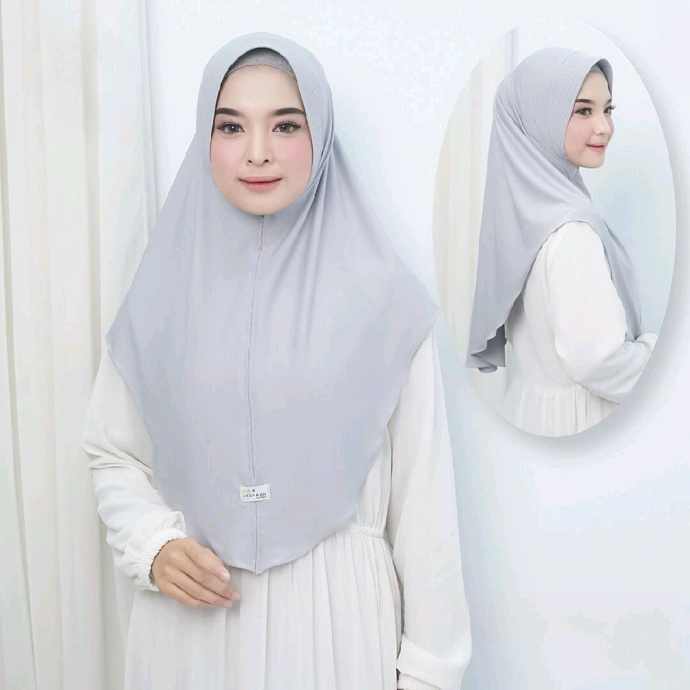 Qiana -Hijab Keenan Daily Bergo Instan Size L Jersey Premium /Jilbab Instan Kekinian Remaja Kerudung