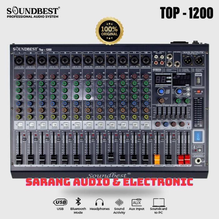 MIXER AUDIO SOUNDBEST TOP 1200 TOP1200 ORIGINAL 12 CHANNEL