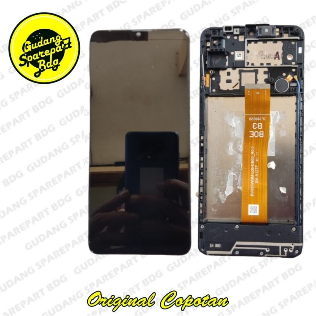 Lcd tatakan lcd Samsung Galaxy A12 Second Fullset copotan