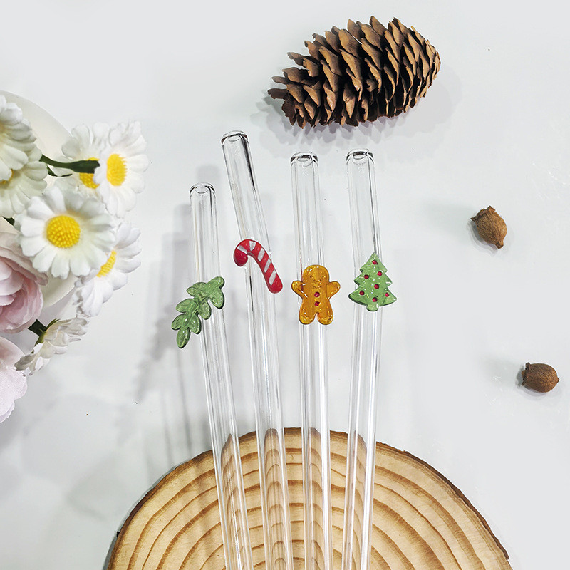 4 in1 Sedotan KACA PREMIUM - Sedotan Bening - Sedotan Beling - Sedotan Kaca - Sedotan Transparan - S