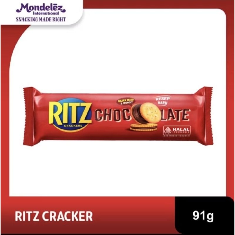 RITZ BISKUIT SANDWICH COKLAT/KEJU 91 GRAM /RIT SELAI COKLAT