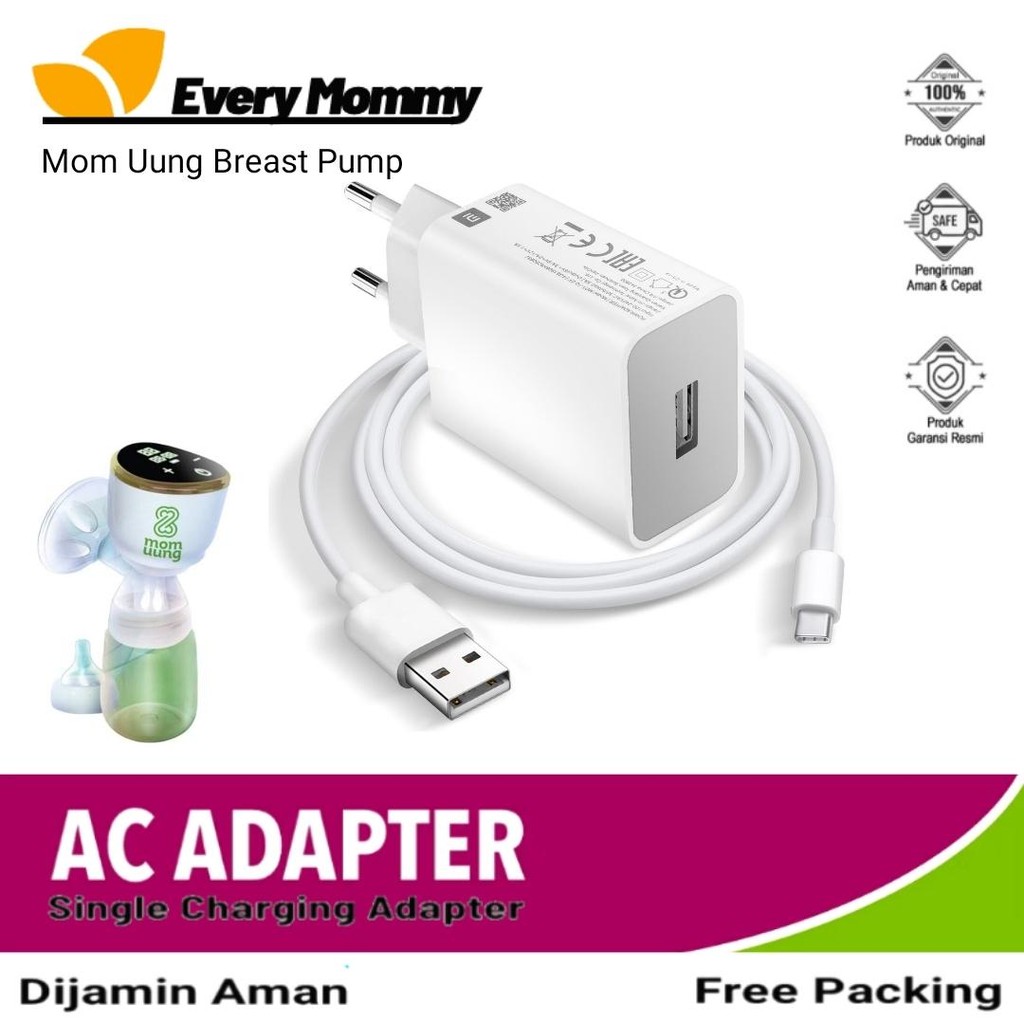 Adaptor Mom Uung Quick Charger Power Delivery USB Type C Adapter Putih