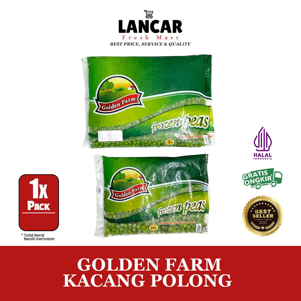 

GOLDEN FARM KACANG POLONG 500GR-1000GR / FROZEN PEAS 500GR-1000GR