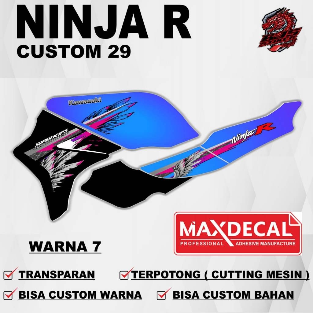 COD Stiker Ninja R Kawasaki Ninja R custom 29 - Stiker Sticker Decal Kawasaki Ninja R custom 29