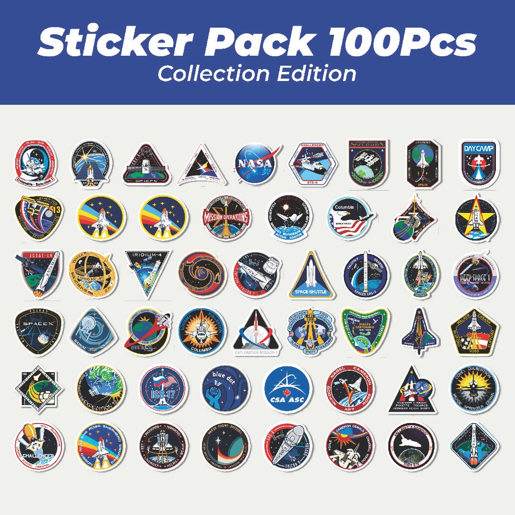 

Hot Stiker Space Mission Series [Misi Luar Angkasa] Lucu Anti Air Stikers Berperekat Waterproof Sticker Decal Buat Motor Helm Buku Journal Koper Casing HP Laptop Botol Minum