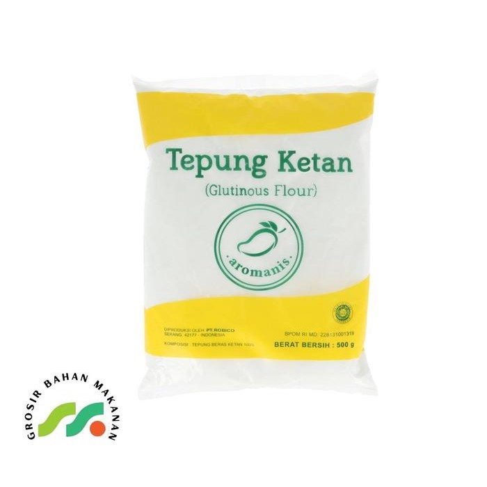 

TEPUNG KETAN AROMANIS 500GR ISI 20 PCS ( PER DUS )