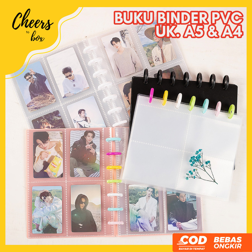 

TERMURAH BINDER PVC A5 dan A4 / Buku Binder Cover PVC Waterproof FREE 20 Sleeve 1 Sisi / Muat 80 / 180 Foto 2R / Photocard jj-23