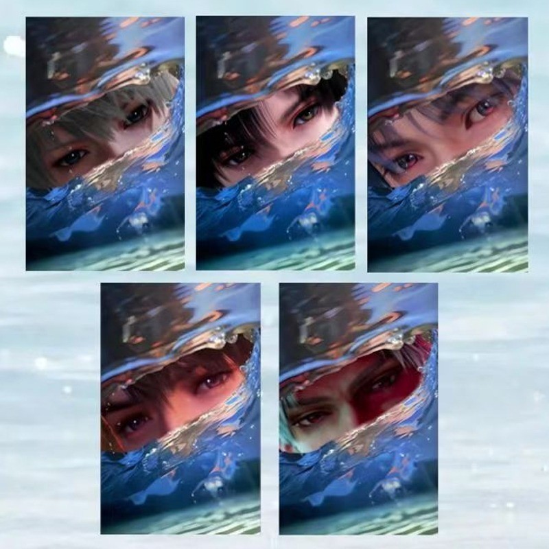

5Pcs/Set Love and Deepspace Beautiful Eyes Card Xavier Zayne Rafayel ralayo Sylus Caleb Cosplay Rounded Corners LOMO Postcard