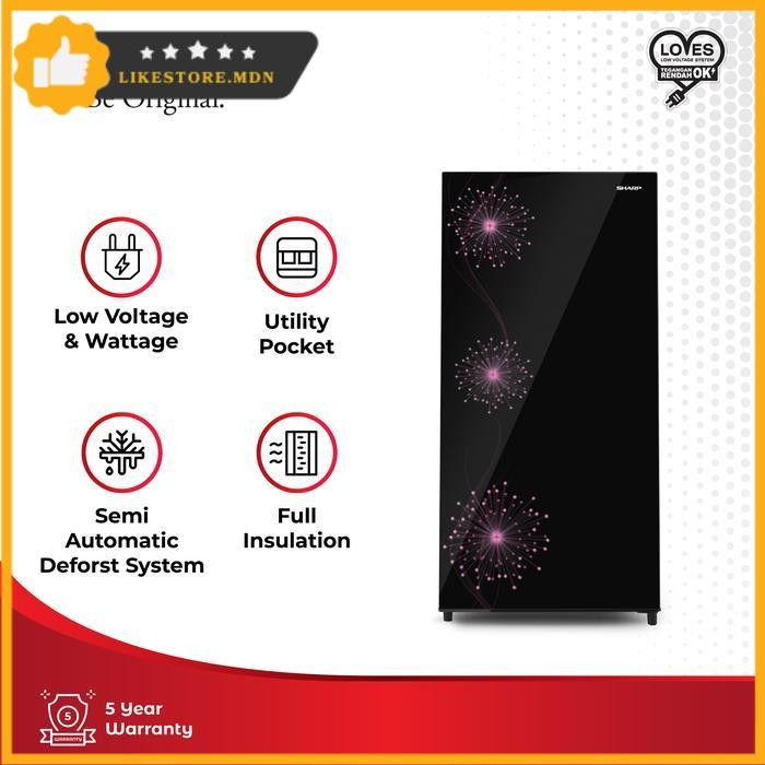 SHARP KULKAS 1 PINTU SJ-X167MG-DP/DB