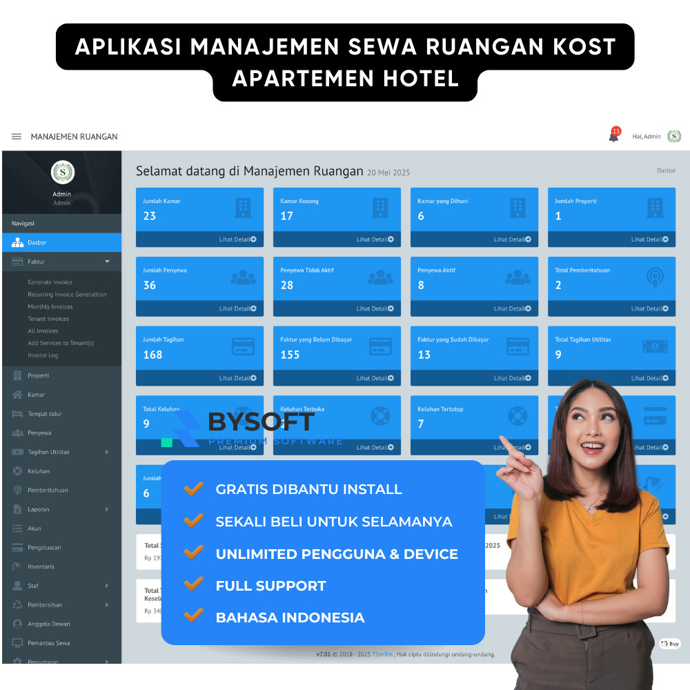 Aplikasi Kost Apartemen Hotel Kontrakan Manajemen Sewa