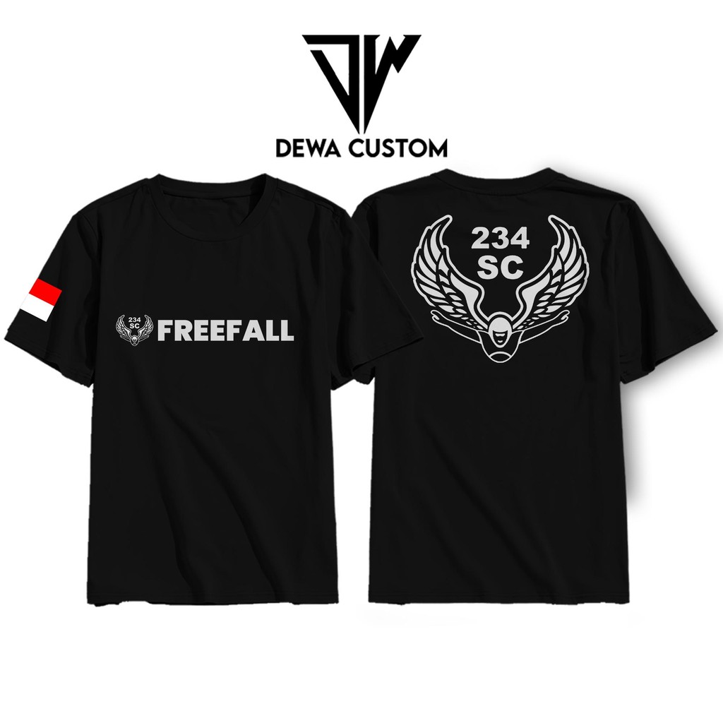 Kaos Baju T-shirt 234 SC Freefall - Kaos 234 SC Simple - Kaos Distro SC 234 Cotton Combed 30s Premiu