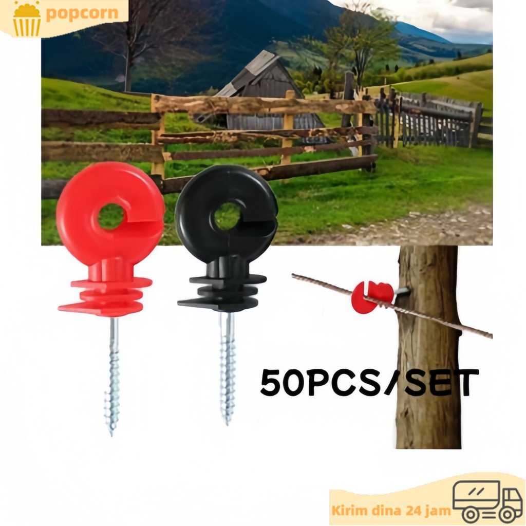 50PCS/SET  Isolator Pagar Listrik Electric Fence Insulator Pagar Listrik Insulator Pagar Listrik Acc