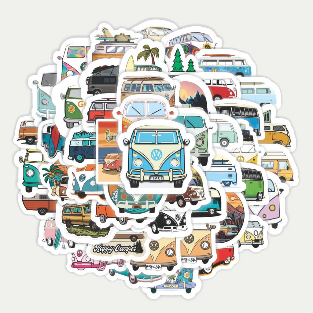 

Sticker Pack Stiker Camper Van [Mobil Van Berkemah] | Sticker TUMBLR | Stiker LAPTOP KOPER HELM