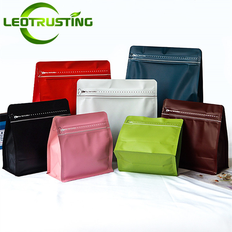 

50PCS 1/4~2 Pounds 3D Reclosable Aluminum Foil Ziplock Valve Bag DIY Matcha Ground Coffee Snack Candy Tea Packaging Pouches