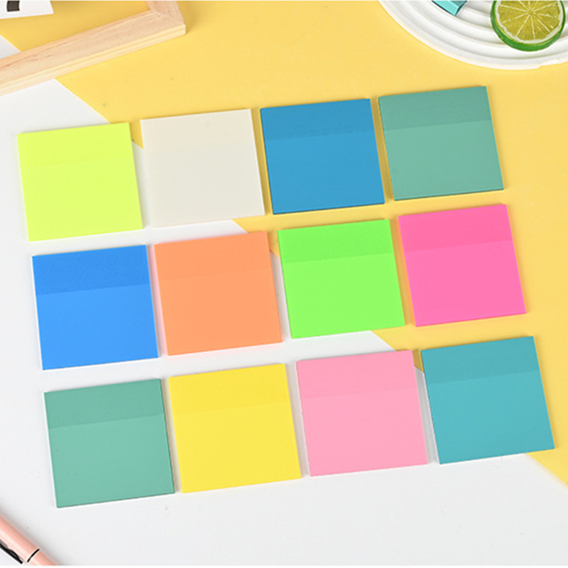 

50sheets Translucent Color Posits Sticky Notes Pads Stationery Paper Stickers Posted It Notebook Memo Notepad Message Sticker