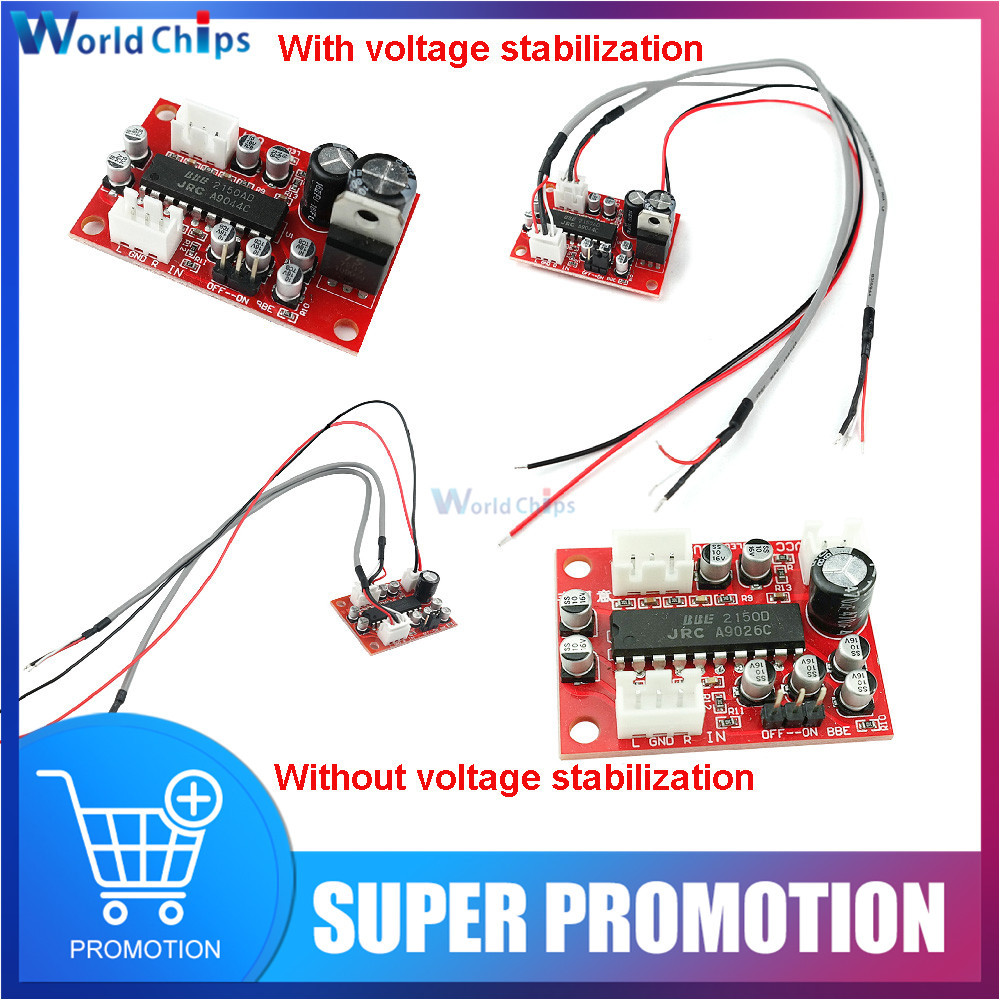 NJM2150 Tone Preamplifier Board BBE Signal Sound Effect Exciter Improve High Low Bass Clarity JRC215