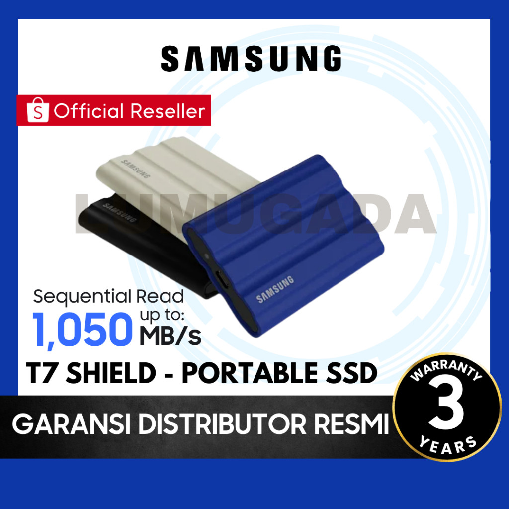 Samsung SSD T7 Shield SSD Portable SSD 1TB / SSD 2TB / SSD 4TB SSD External SSD Eksternal SSD WD SSD