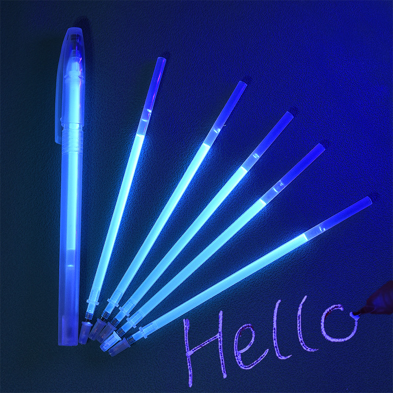 

UV Invisible Fluorescent Pen Set High-Capacity Refill Pen UV Lamp Illumination Leather Sewing Markers Students Home DIY Crafts