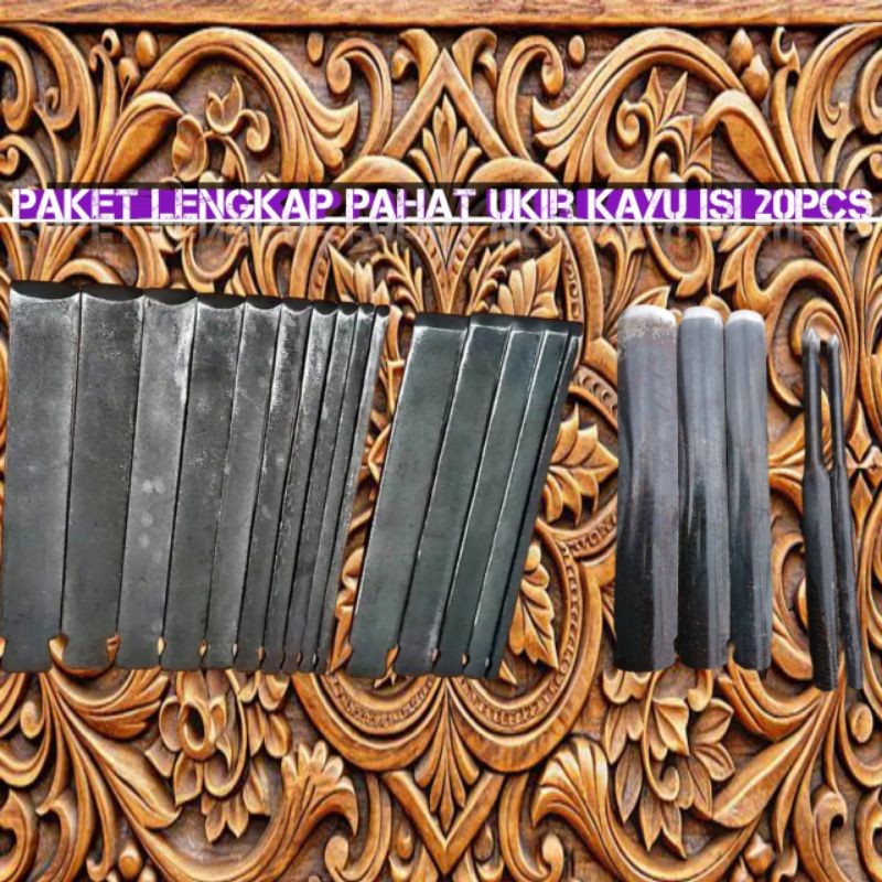ASLI Dari Jepara pahat ukir paket isi 20pcs