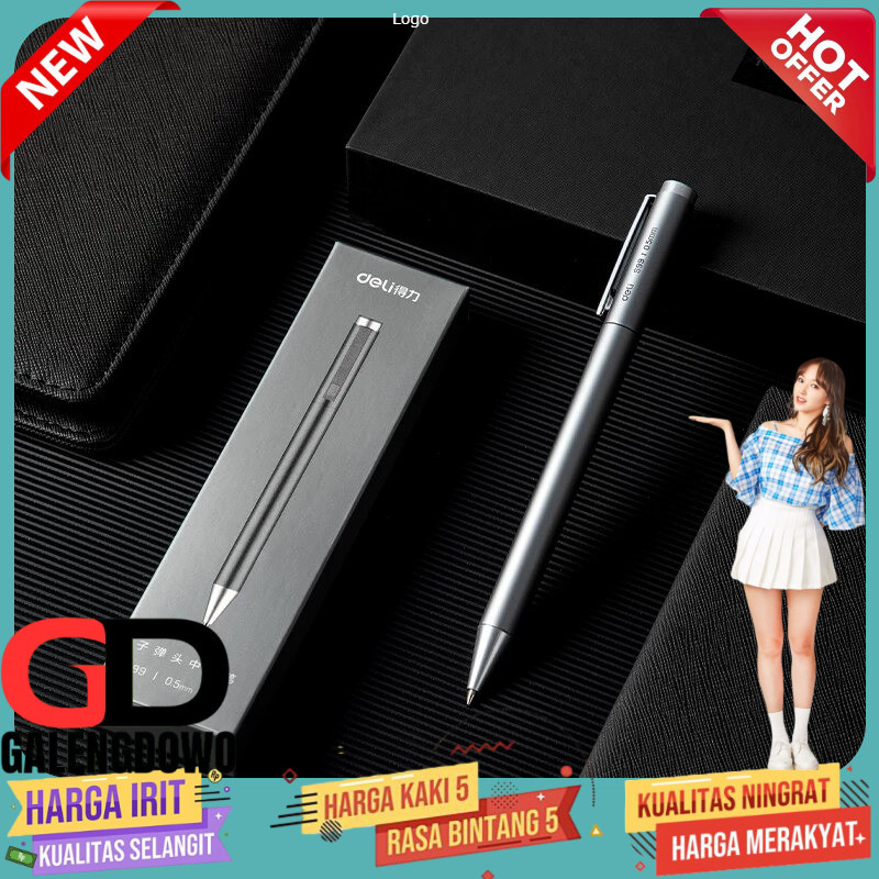 

Deli Pulpen Gel Tanda Tangan Metal Roller Ballpoint 0.5mm 1 PCS - S99