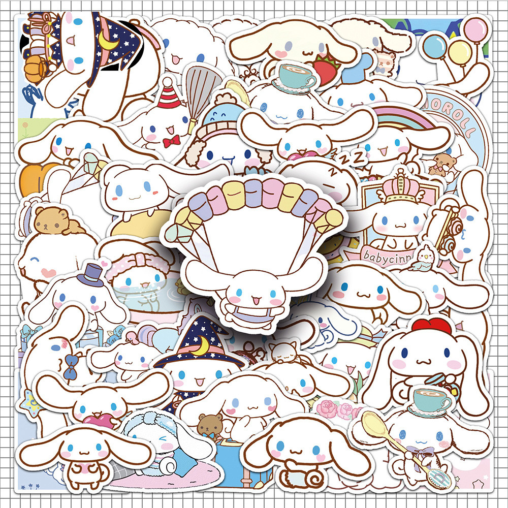 

10/30/50pcs Kawaii Sanrio Cinnamoroll Graffiti Stickers Aesthetic Waterproof DIY Phone Stationery Cute Anime Sticker Toys Gifts