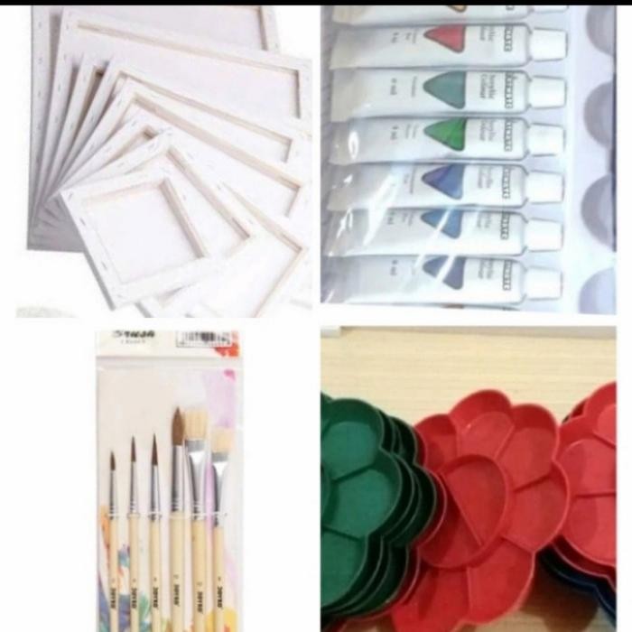 

Promo Paket Alat Lukis + Kanvas 30x30 - cat akrilik
