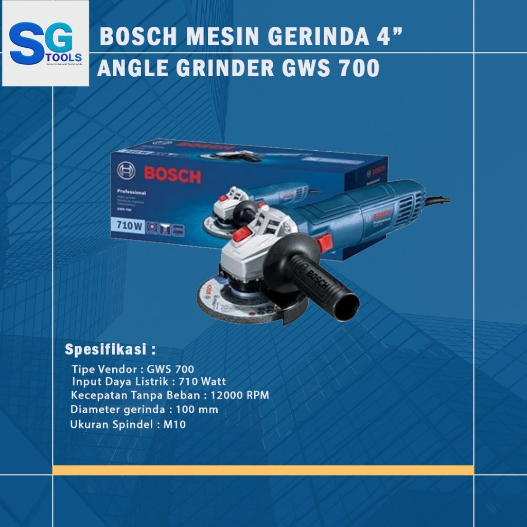 Bosch gerinda gws 700 - mesin gerinda tangan 4" gws 700 - mesin gerinda bosch original