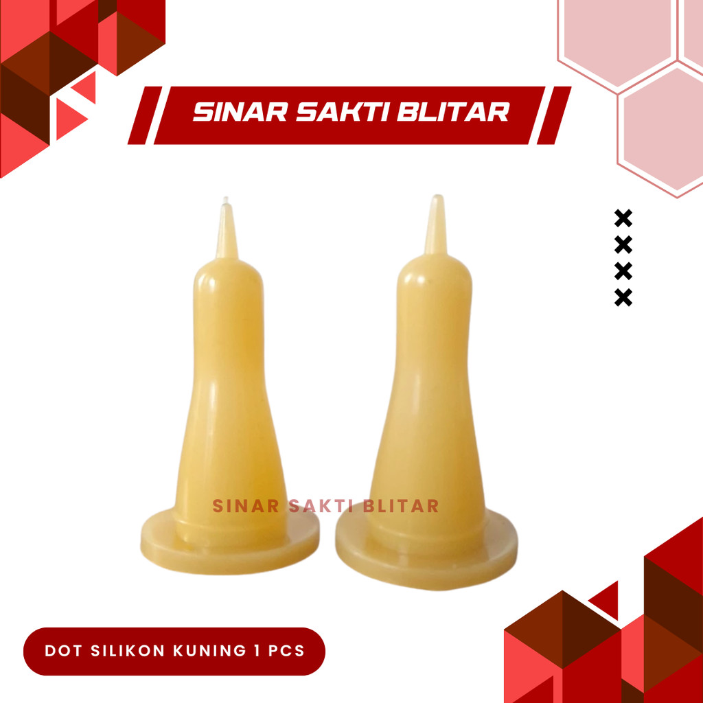 DOT SILIKON KUNING - DOT KAMBING SILIKON - DOT ANAK KAMBING - DOT CEMPE 1pcs