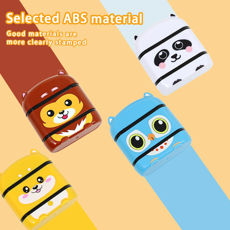 

White+Black Ink Customized Double Sided Name Stamp DIY Waterproof Children Name Stamps Personalized Waterproof Stamps Clothing