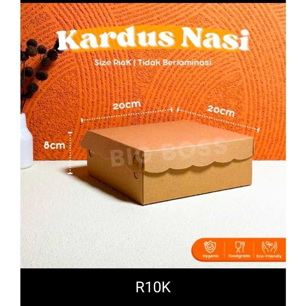 

Dus Nasi 20x20 /Dus Nasi r10k/ Duplex/ Kraft 310 gr/ Box Nasi 20x20 Isi 100 pcs