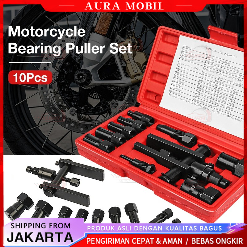 10pcs Tracker Bearing Puller Set Treker Pencabut Bearing Set Treker Cabut Bearing Dalam Treker Pembu