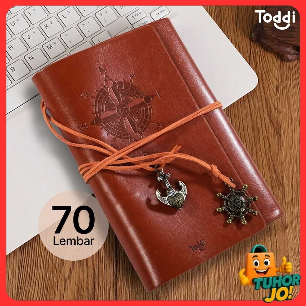 

Toddi Buku Catatan Binder Kulit Notebook Retro Pirate Compass - ZB045
