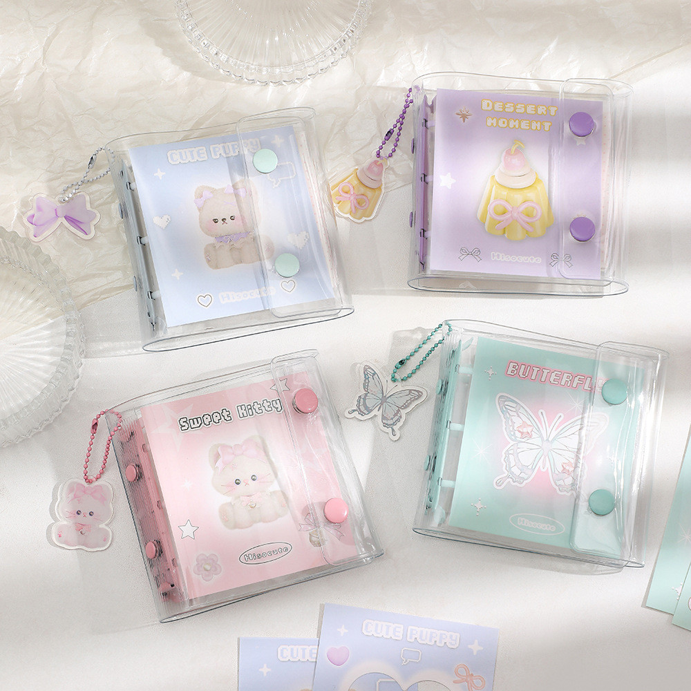 

Girls Korean 3 holer cute binder notebook ledger student mini portable notebook pocket small size note book