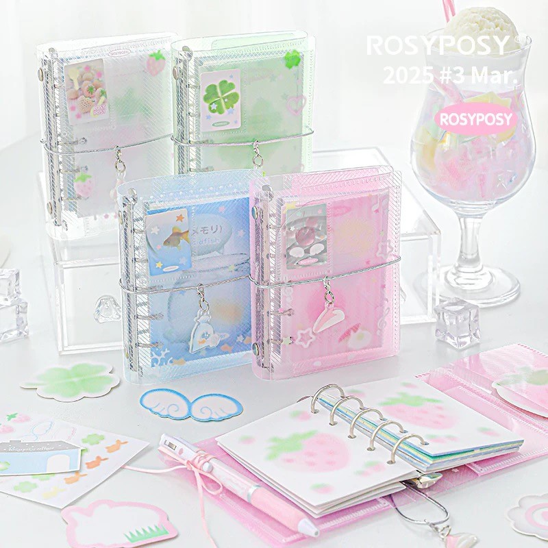 

MINKYS M5 Portable Binder Notebook Planner Yearly Daily Weekly Agenda Book Journal Book Kawaii School Stationery
