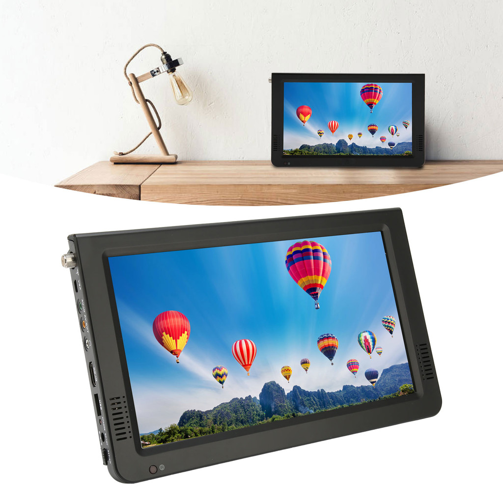 Portable TV 10 Inch High Sensitivity Tuner Rechargeable ATSC Digital TV for Car Outdoor Rechargeable