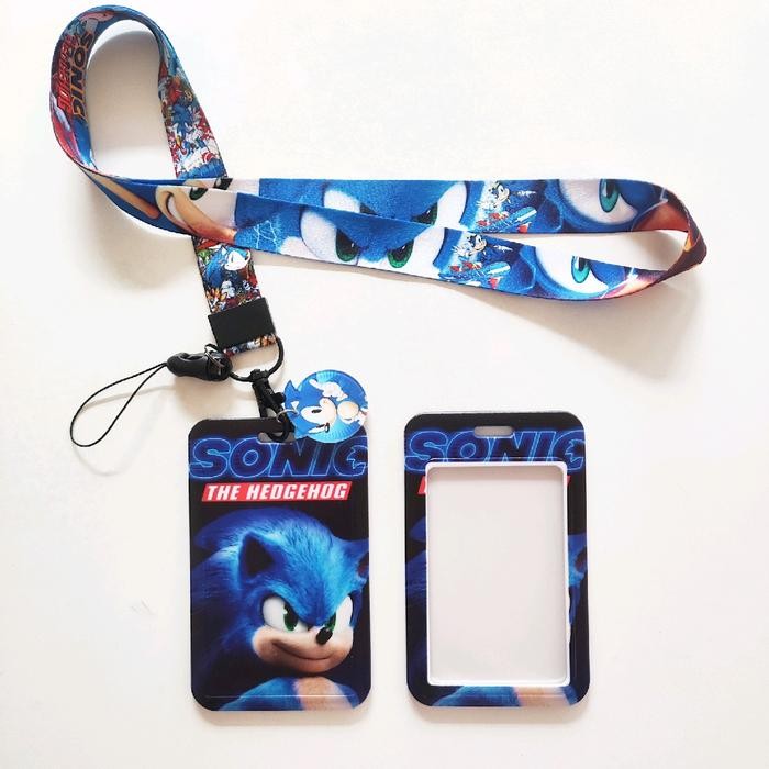 

BEST~[Terlaris] AKKY02 ID Card Holder Name Tag Lanyard / Kalung Wadah Kartu Identitas Kartun Sonic The Hedgehog Tali - A
