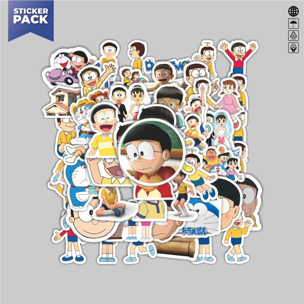 

[100PCS]Stiker Pack Stiker Anime Series Doraemon Character Nobita Aesthetic Vinyl Anti Air Dekorasi Sticker Laptop Buku Journal Koper Helm Casing HP Gitar Helm Skateboard