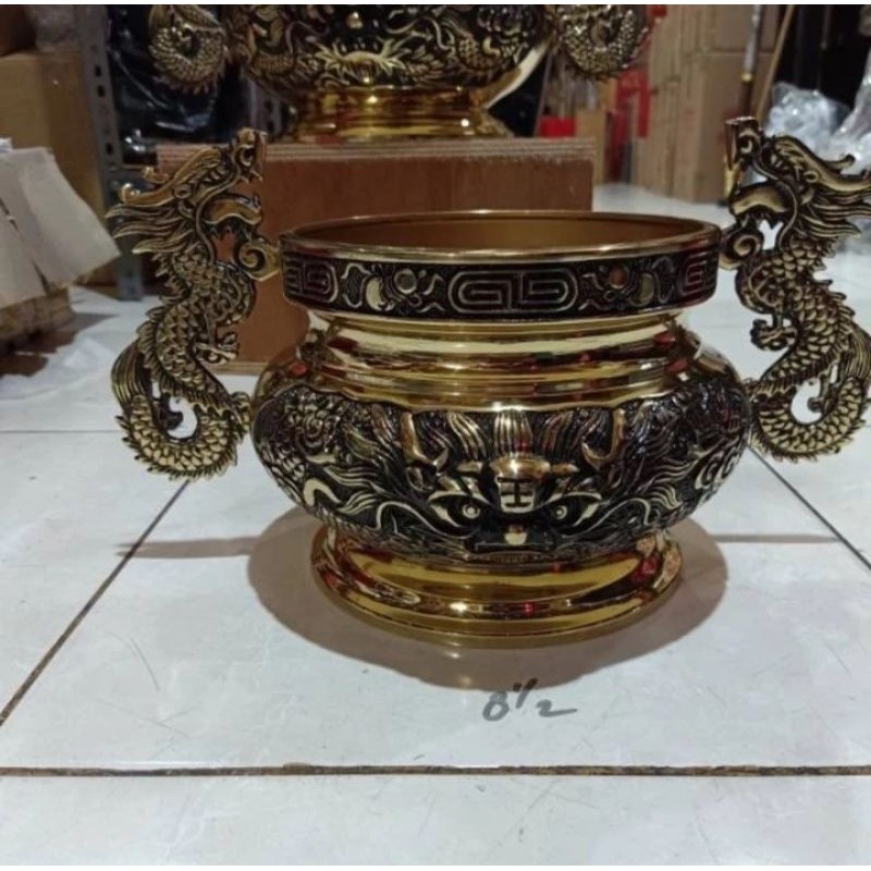 hiolo / hio lo - kuningan taiwan - 8.5inch naga - kuping naga - kuping