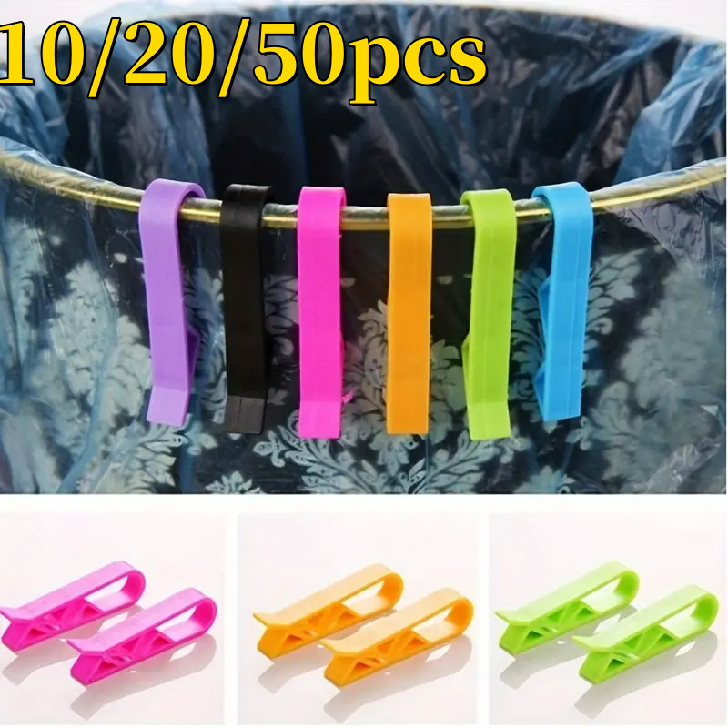 

50-5pcs Garbage Can Fixed Clips Practical Rubbish Bag Anti-Slip Holder Clamp Waste Basket Fixation Clip Snack Bag Sealing Tools