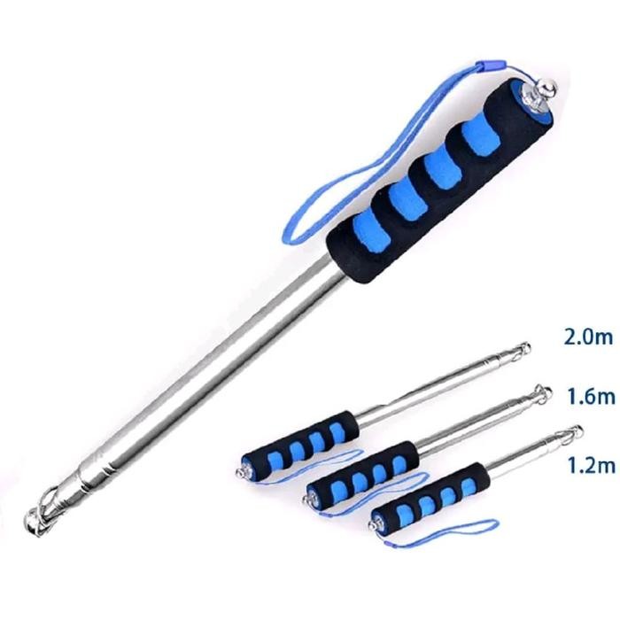 Promo 2 Meter Tongkat Tiang Bendera Tour Leader Travel Telescopic Pole Tongkat Bendera Stainless - 1