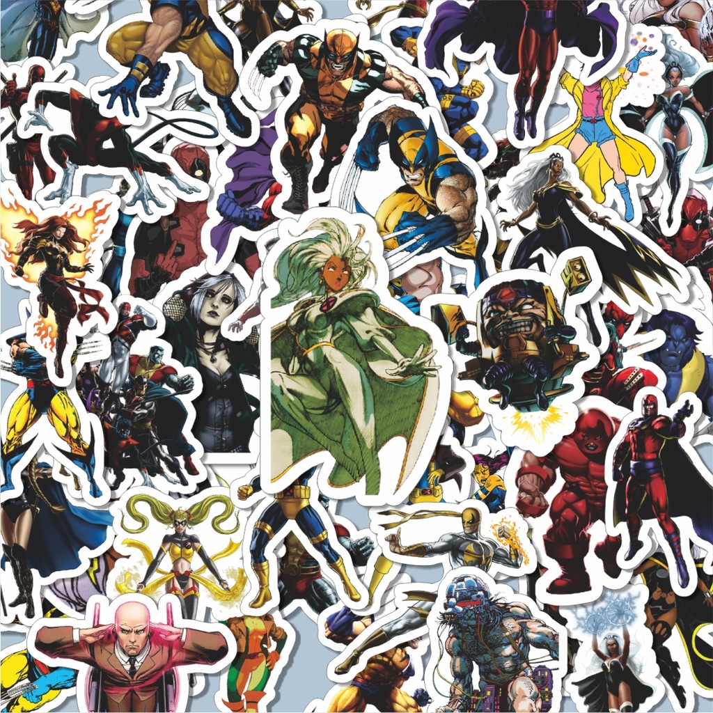

100PCS Lucu Stiker Marvel Series X-MEN Character Mix Stiker Aesthetic Stiker Anti Air Stikers Berperekat Waterproof sticker decal buat Motor Helm Buku Journal Koper Casing HP Laptop Botol Minum Hadiah anak