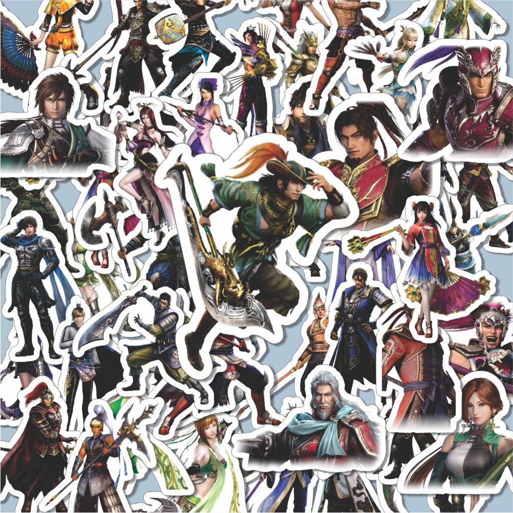 

100PCS Lucu Stiker Gamae Series Dynasty Warriors Character Mix 3 Stiker Aesthetic Stiker Anti Air Stikers Berperekat Waterproof sticker decal buat Motor Helm Buku Journal Koper Casing HP Laptop Botol Minum Hadiah anak